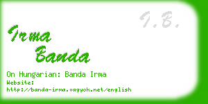 irma banda business card